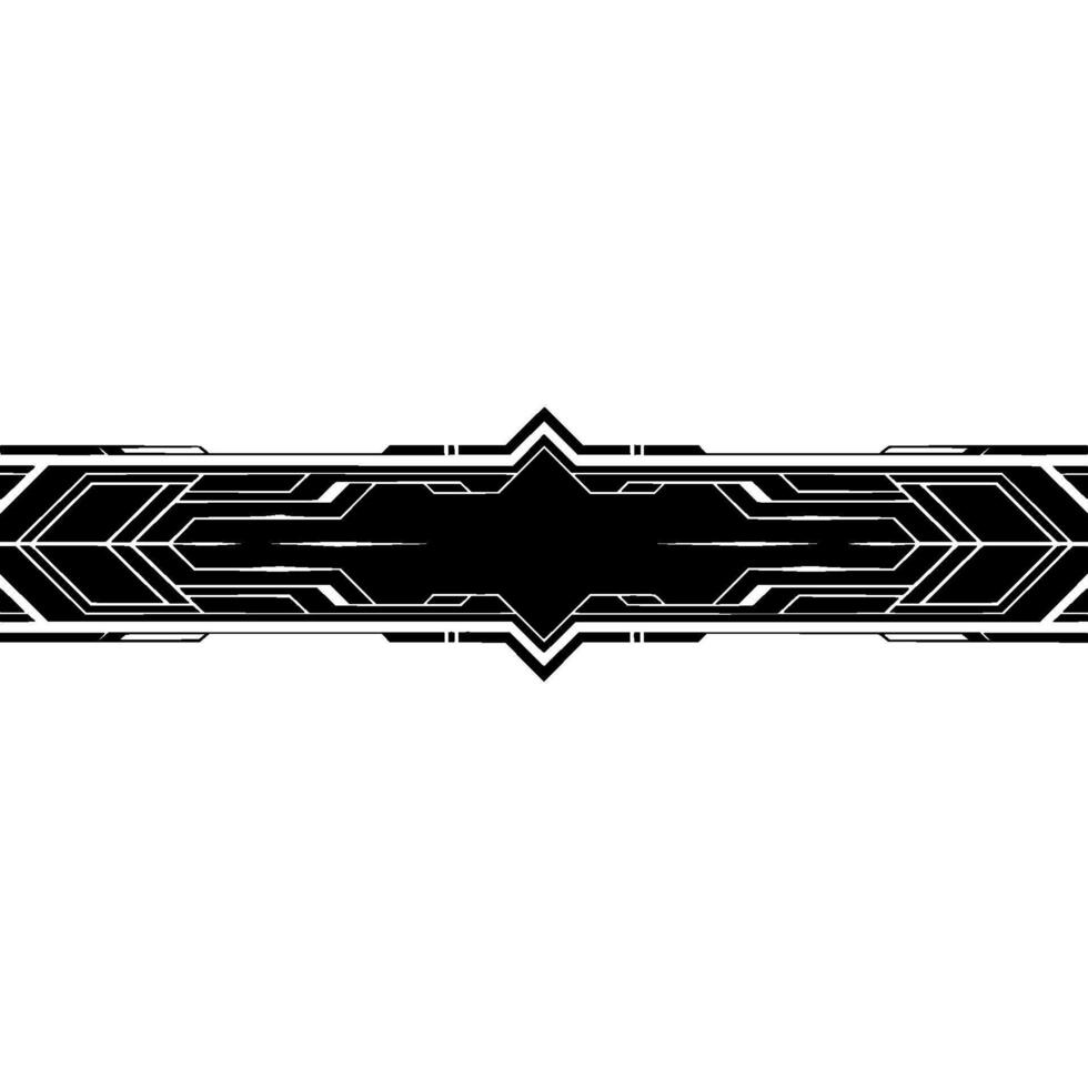 Geometric Black White Header With Art Deco Elements vector