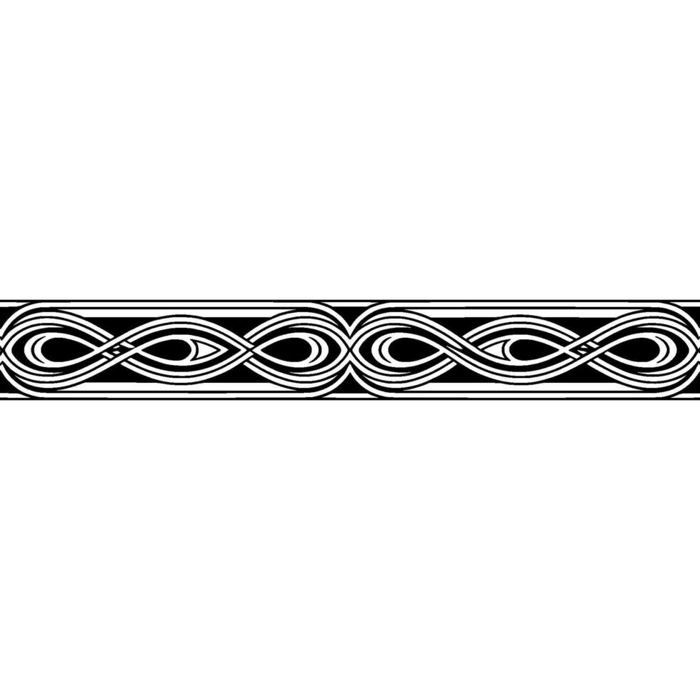 Celtic Knotwork Border, Black White vector