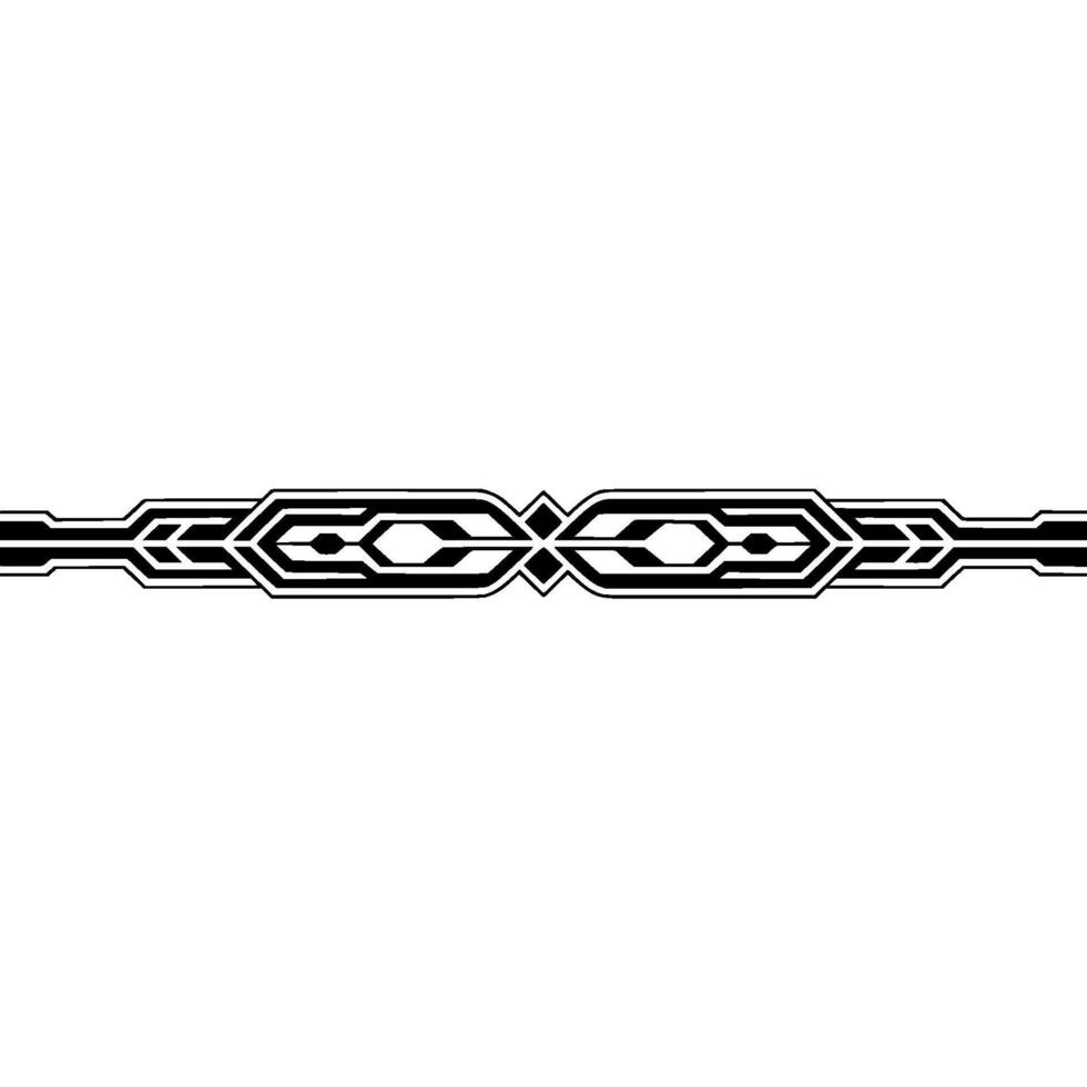 Geometric Black Border Ornament on Gradient Background vector