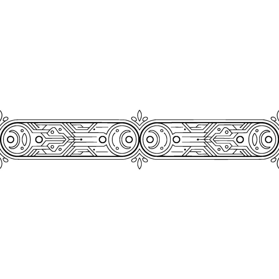 Techinspired Decorative Border Element Minimalist, Modern, Geometric vector