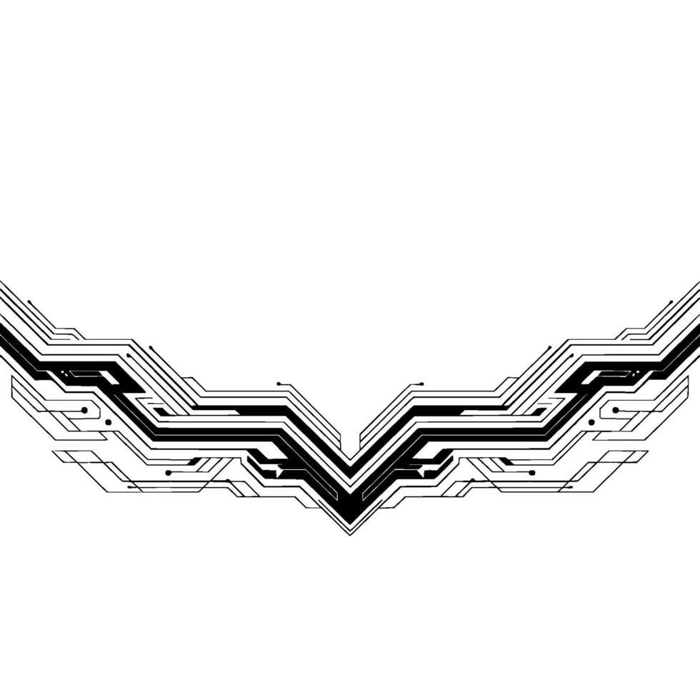 Circuit Board Wing Abstract Technology Background vector