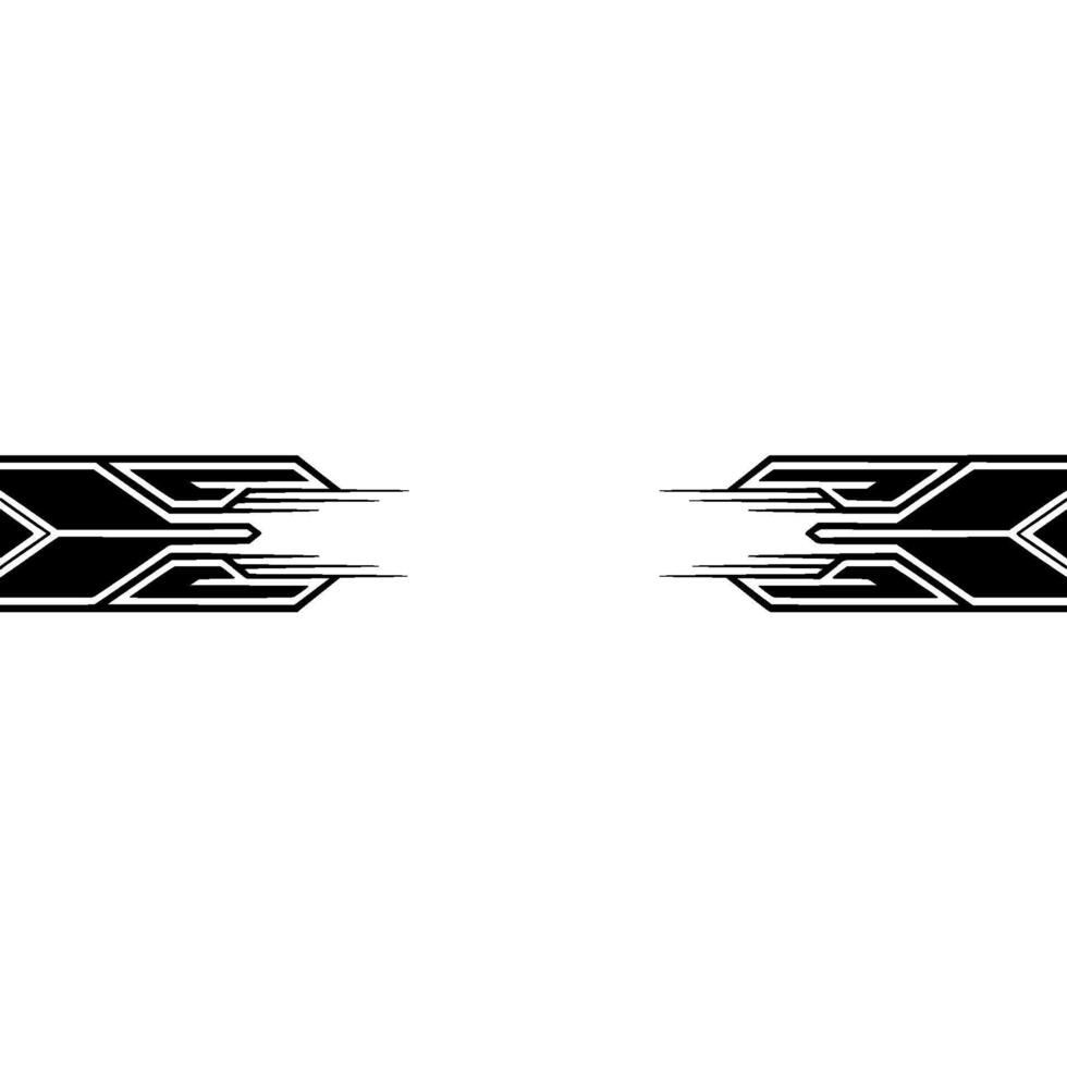 Abstract Geometric Speed Element , Black White, Minimalist vector