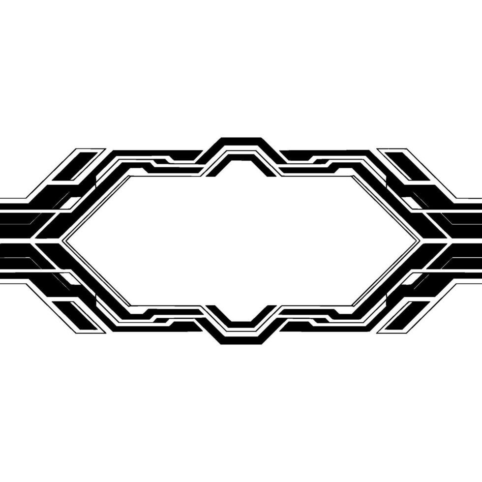 Geometric Tech Frame With Empty Space, Minimalist vector