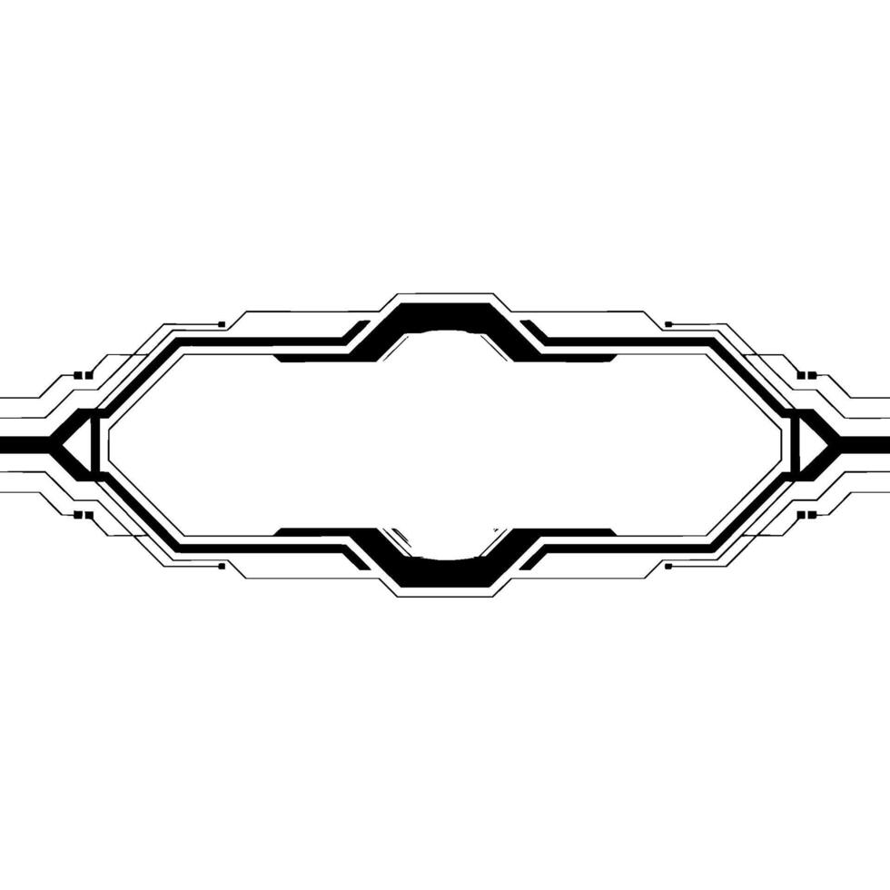 Futuristic Tech Interface Frame on Gray Background vector