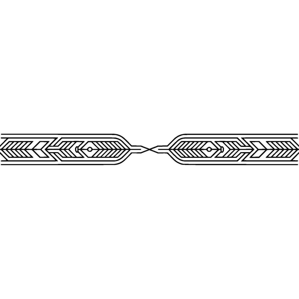 Abstract Geometric Border Minimalist Line Art on White vector