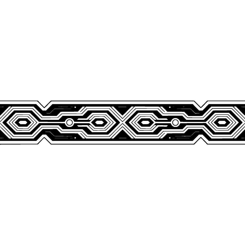 Geometric Tech Banner Futuristic Circuitry on White Background vector