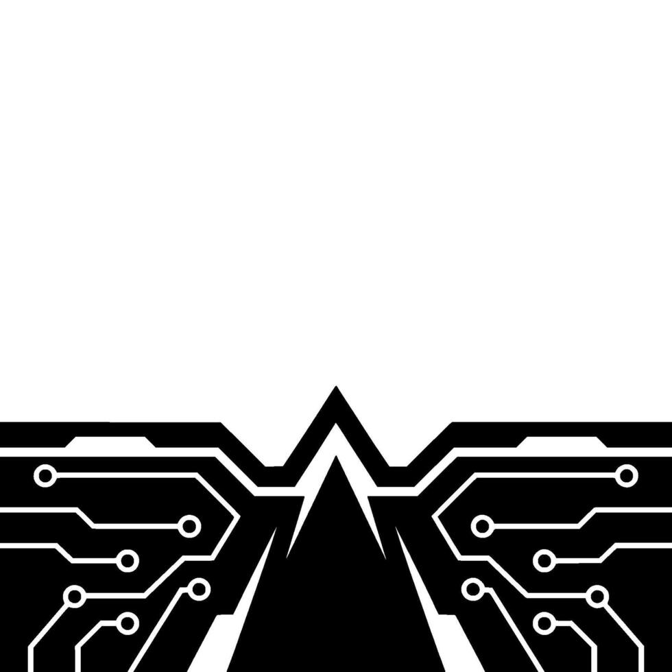 Geometric Circuit Board Abstract Tech Illustration vector