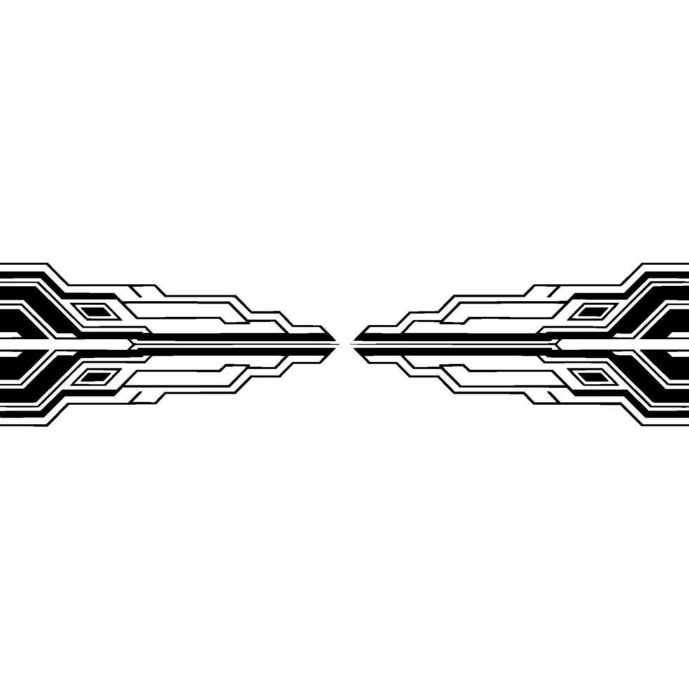 Abstract Tech , Black White, Circuitry, Clean Modern, Element vector