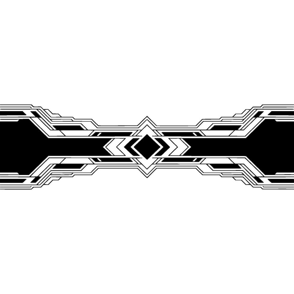 Art Deco Border Black White Geometric Elegance for Branding vector