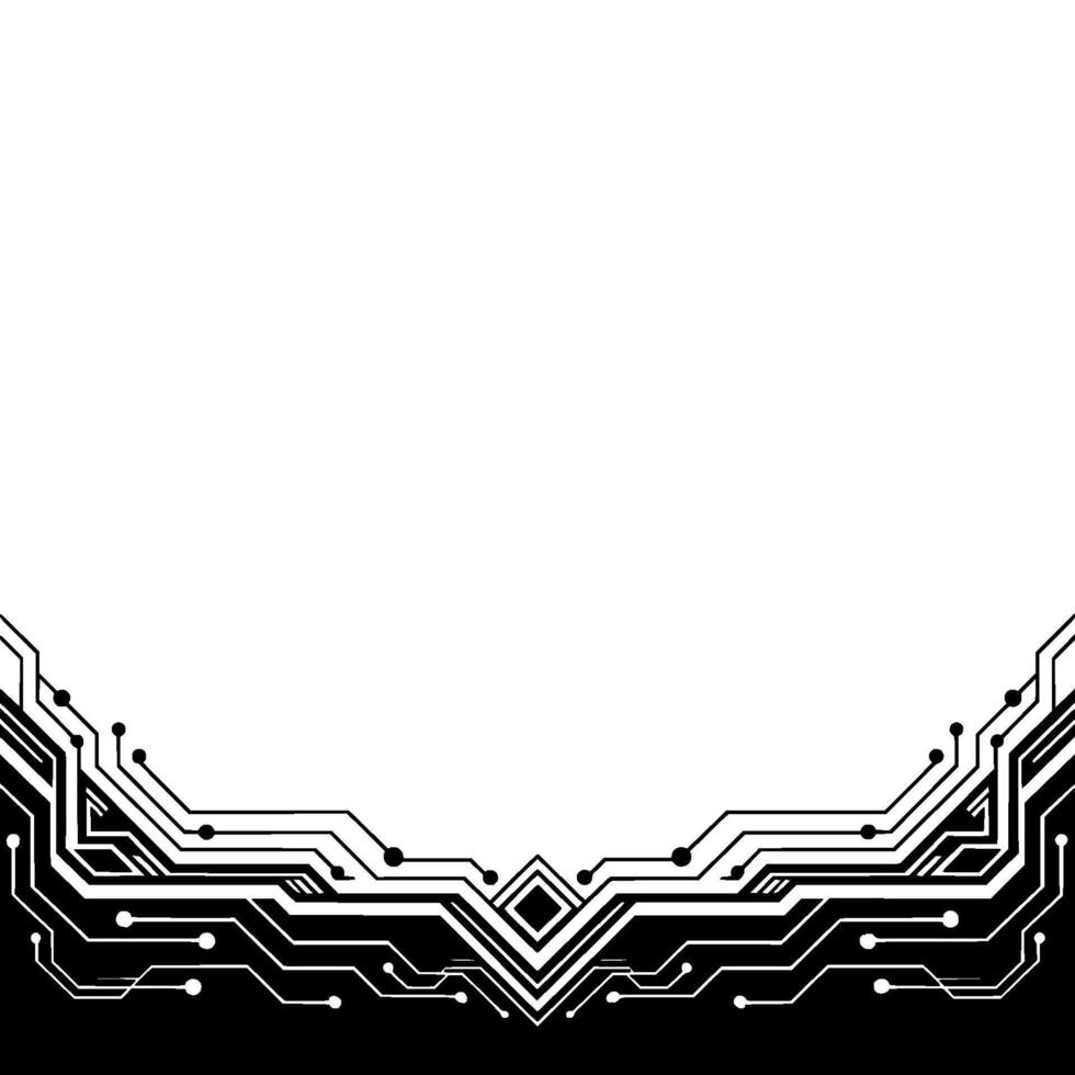 Abstract Circuit Board , Black and White, Tech Background vector