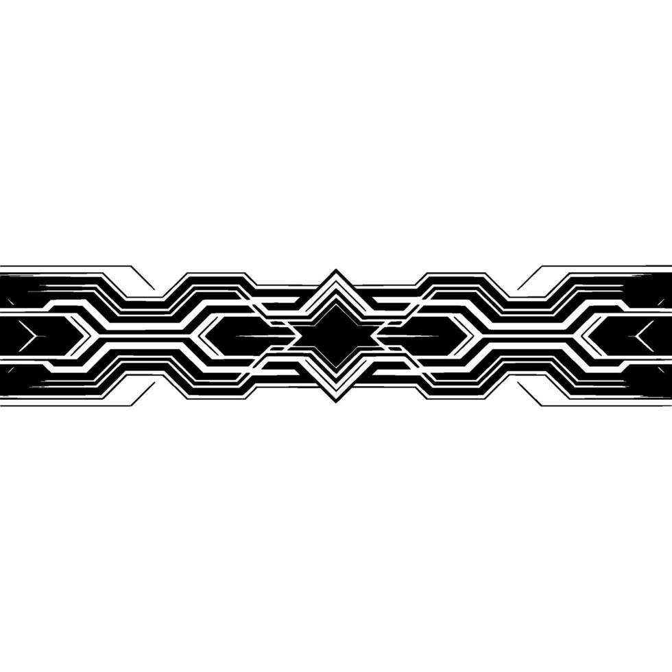Futuristic Geometric Element, Black White, Minimalist Style vector