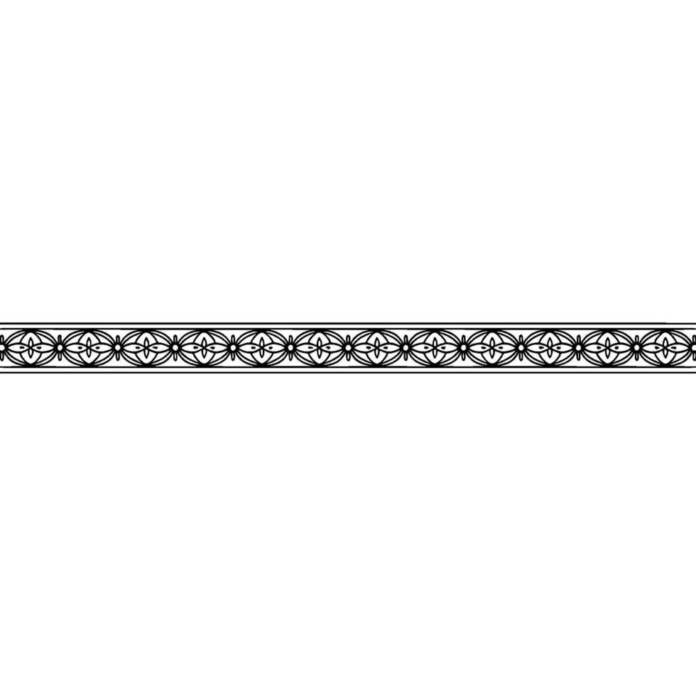 Minimalist Ornamental Border on White Background vector