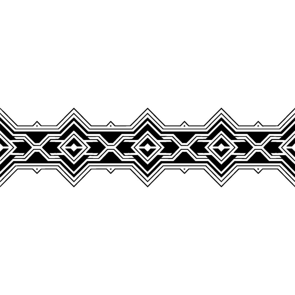 Abstract Geometric Pattern Border Black and White Minimalist vector