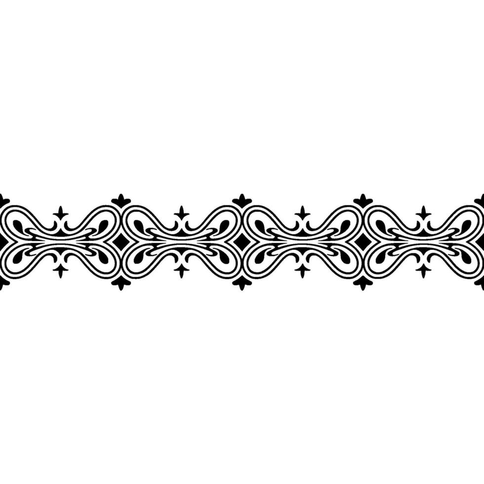 Ornate Black and White Border Elegant and Decorative Element vector