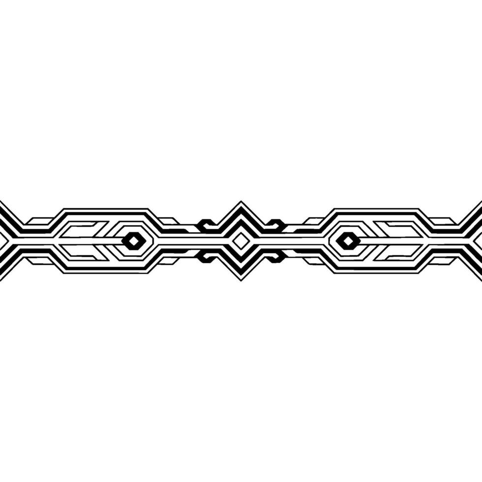 Techinspired Geometric Border on Gradient Background vector
