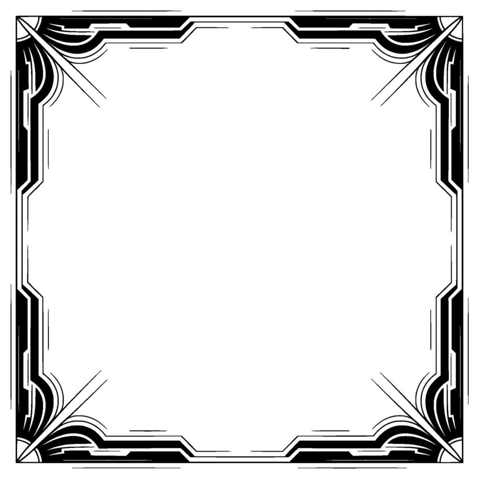 Elegant Art Deco Frame With Geometric , Invitation Template vector
