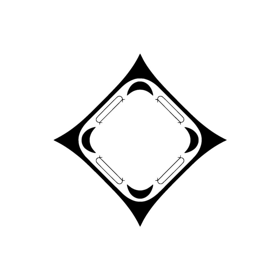Minimalist Geometric Abstract , Black Diamond Frame vector
