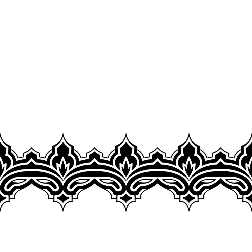 Ornate Black White Border for Elegant Graphics vector