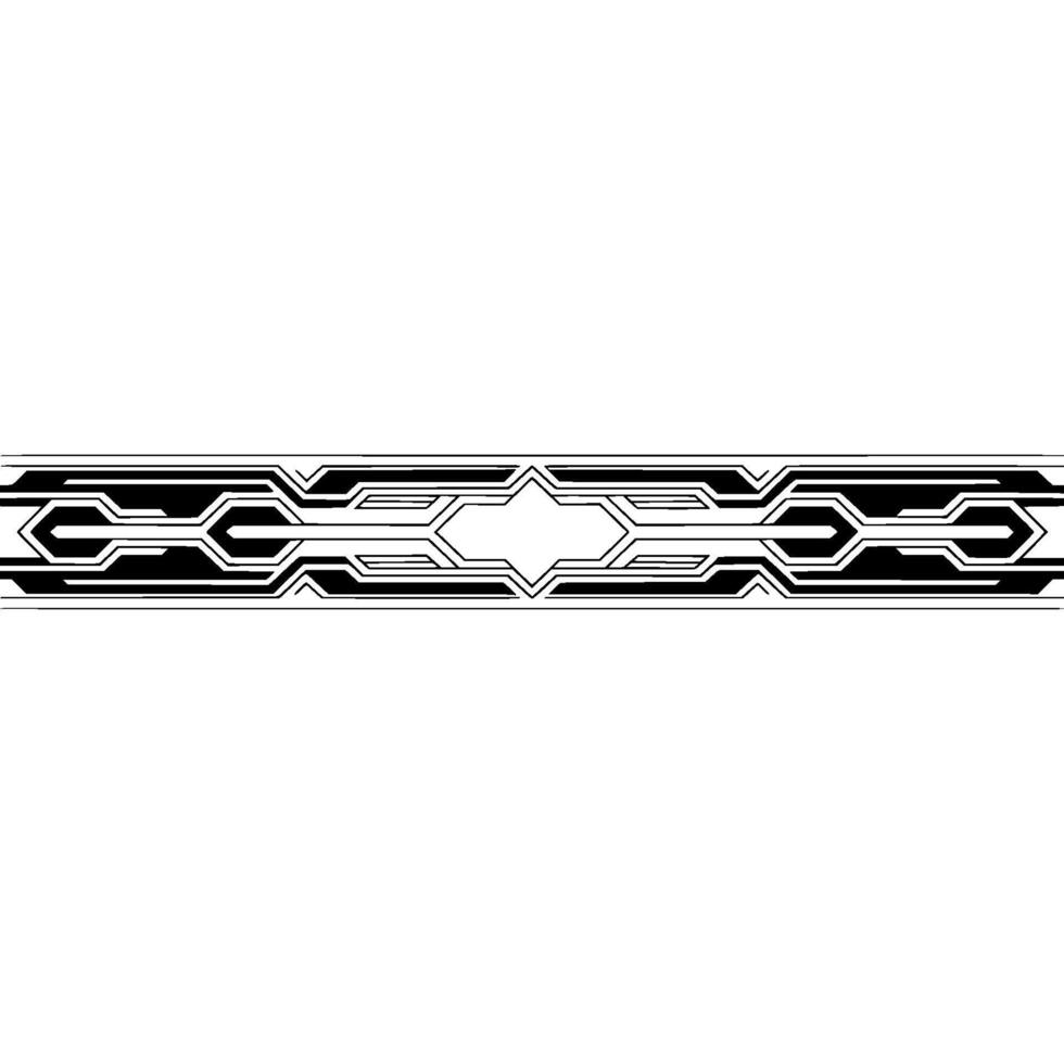 Futuristic Tech Border , Black and White Geometric Pattern on Gradient Background vector