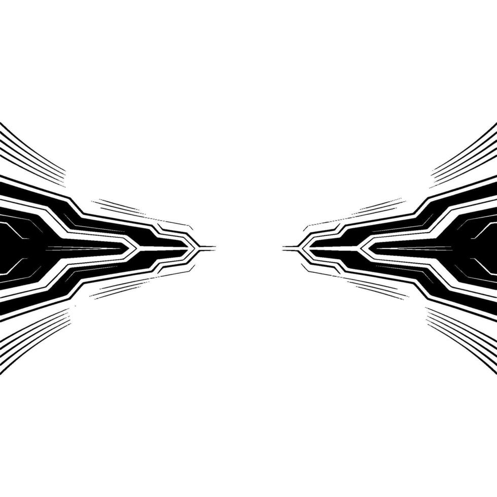 Geometric Abstract Black White Tech Aesthetic vector