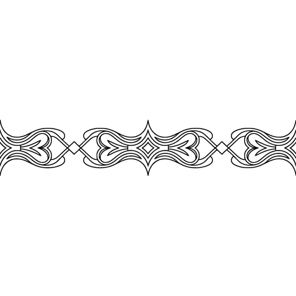 Elegant Ornamental Black Border on White Background vector