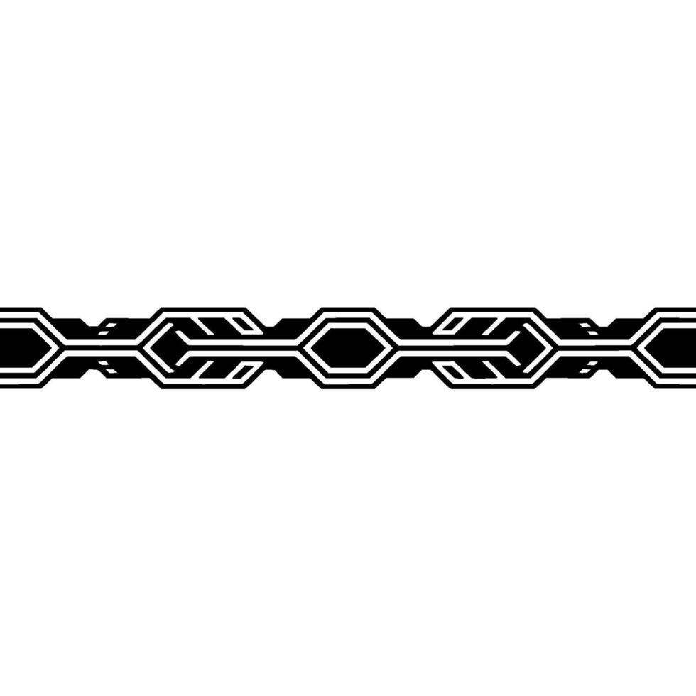 Geometric Black Grey Line Border, Modern Pattern vector