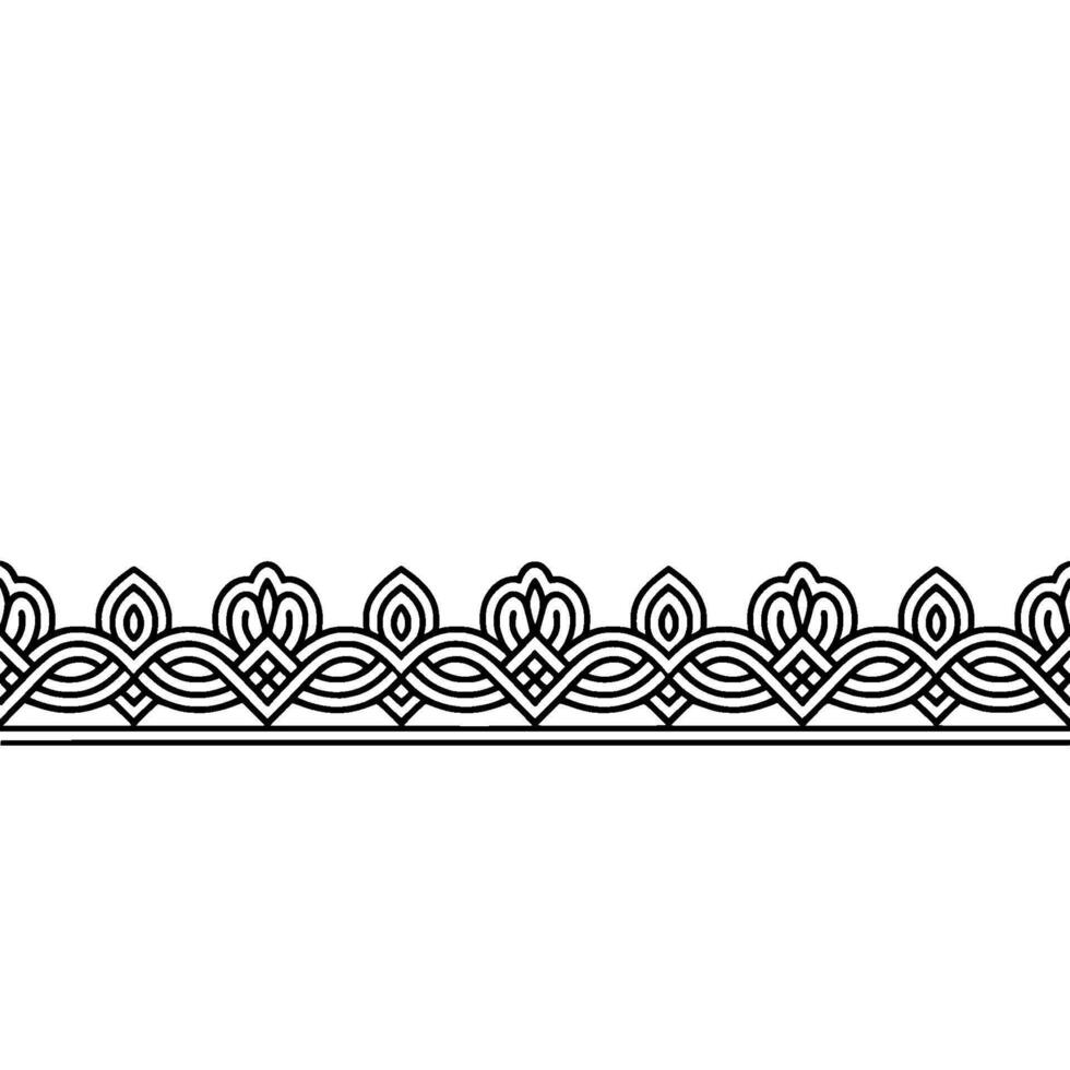 Elegant Black and White Ornament Border on Gradiated Background vector