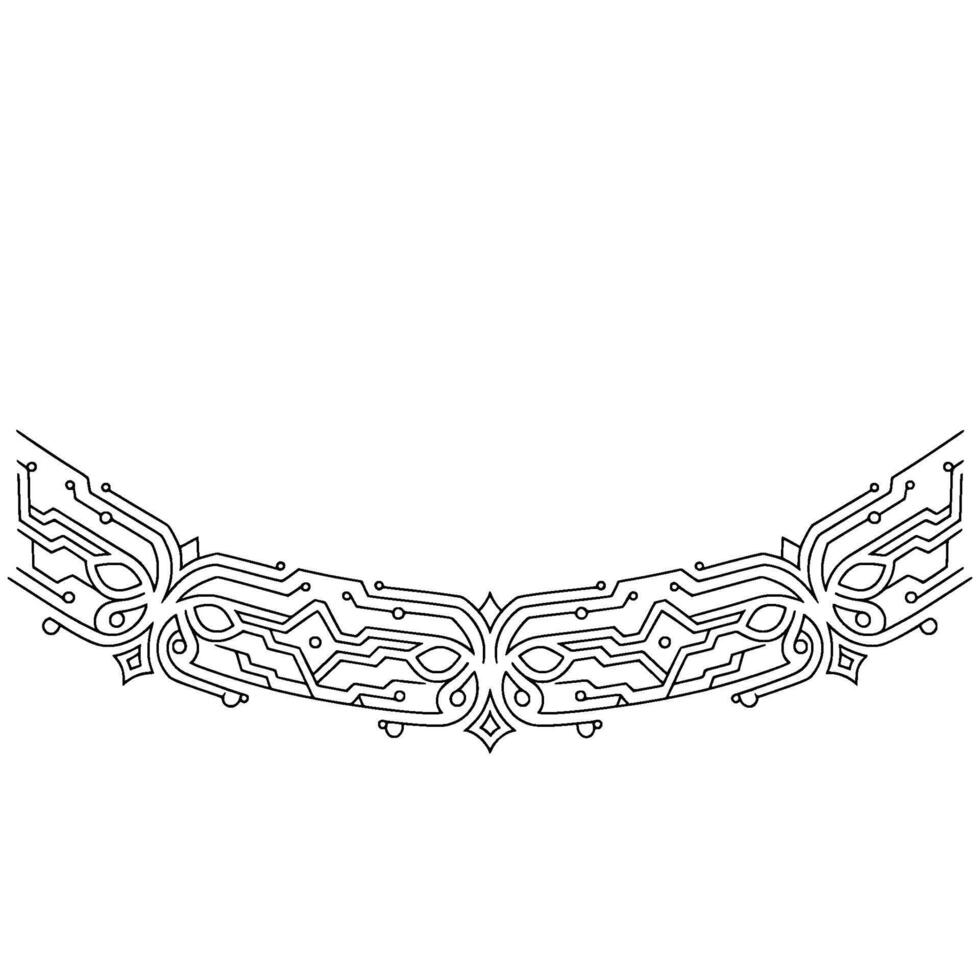 Abstract Circuit Board Ornament Techy Border vector