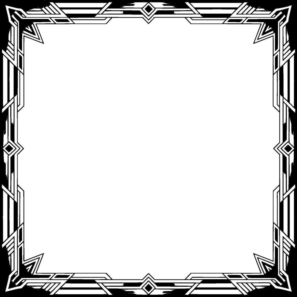 Art Deco Frame Elegant Geometric Border With Empty Space for vector