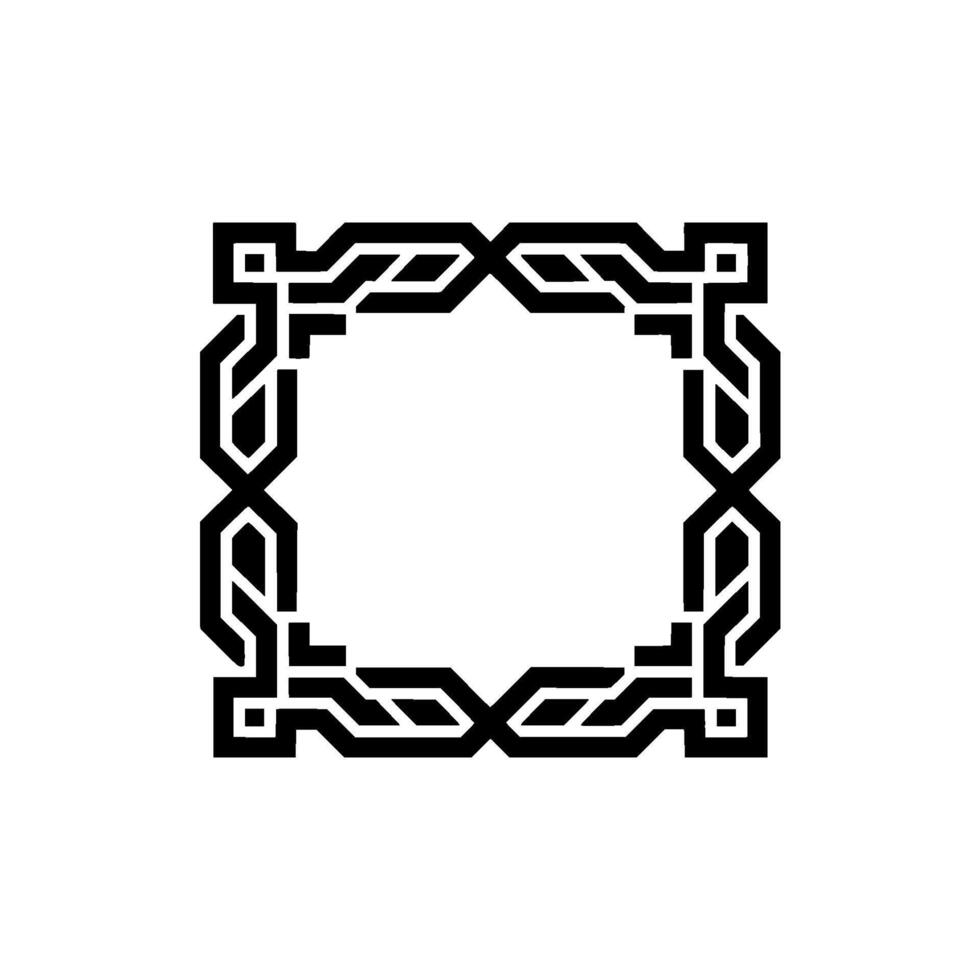 Geometric Black Frame, Border , Minimalist Ornament vector