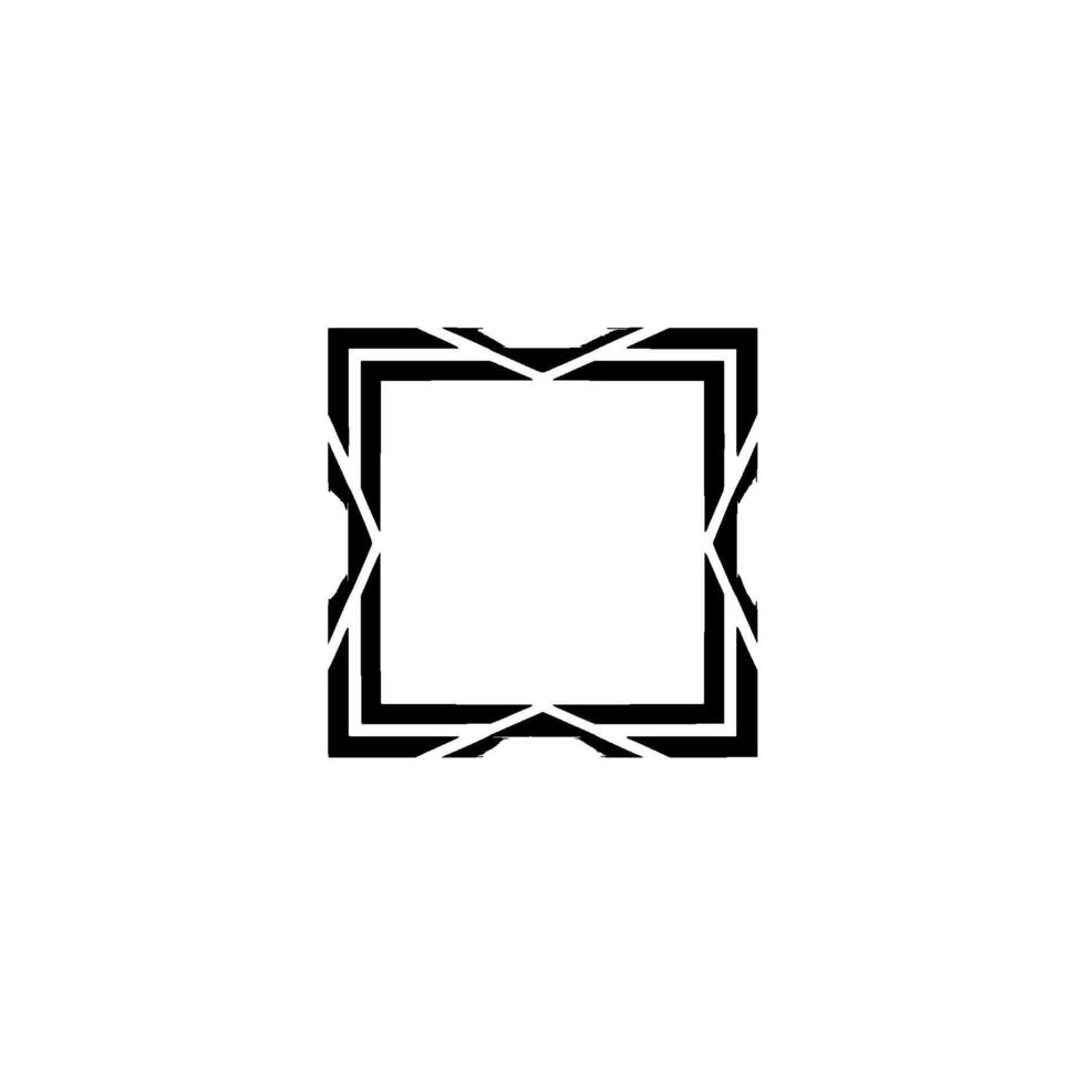 Minimalist Geometric Square , Black White, Modern Abstract Art vector