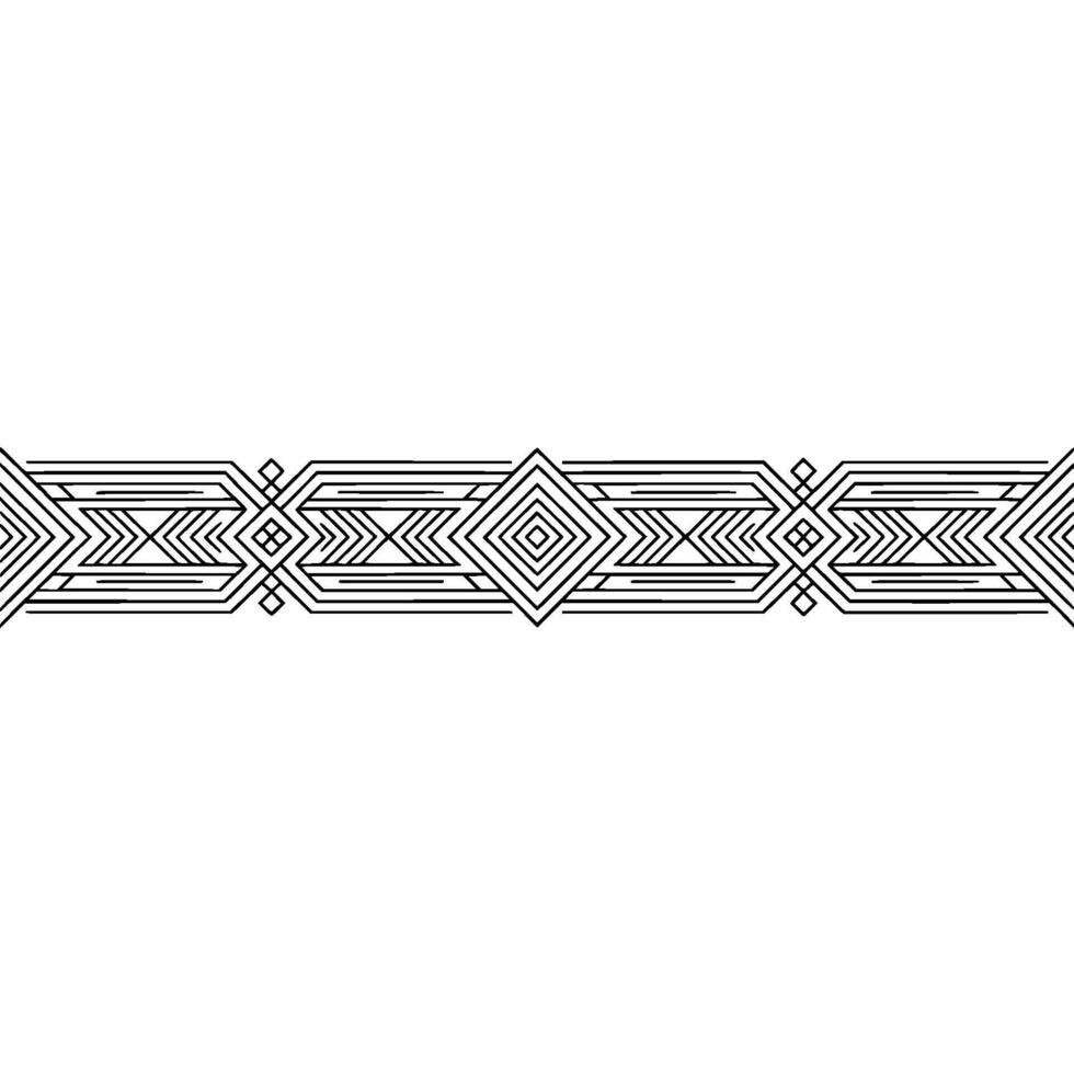 Geometric Border Ornament Minimalist Art Deco vector