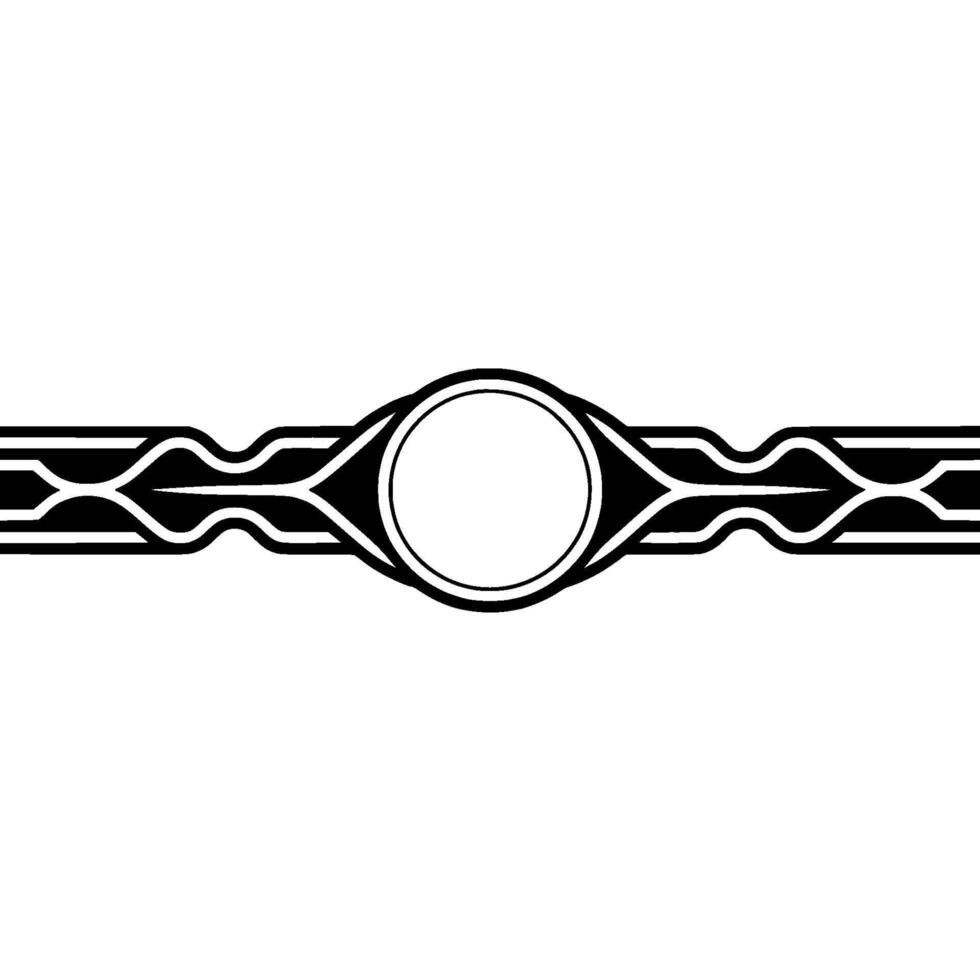 Abstract Black and White Circle With Curved Lines Shapes vector