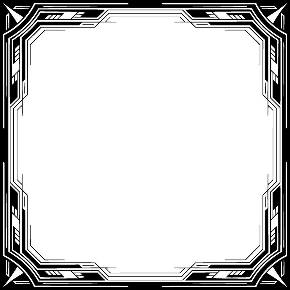 Art Deco Frame Geometric Border, Invitation Template, Elegant vector