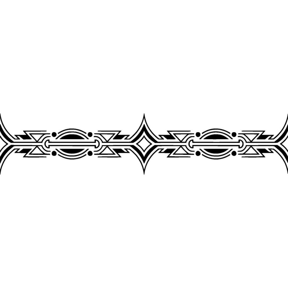 Geometric Deco Border, Minimalist on White Background vector