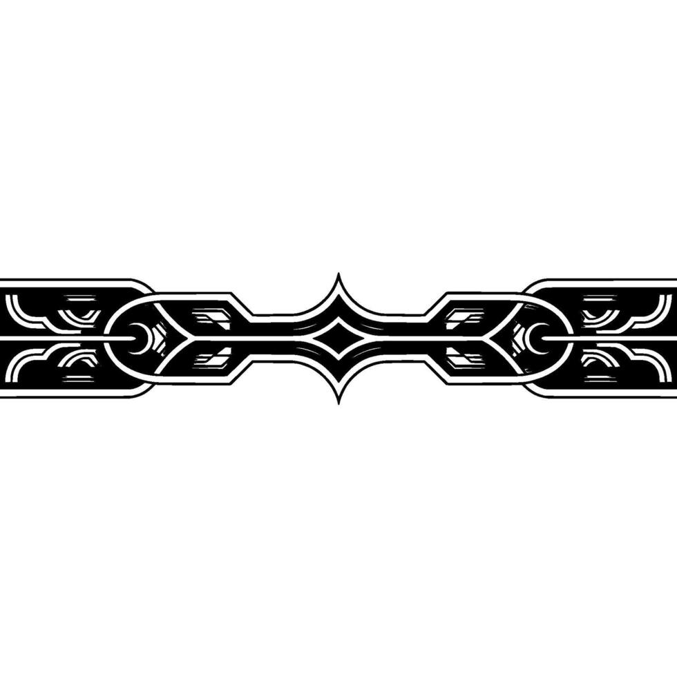 Art Deco Style Border in Grayscale on White Background vector