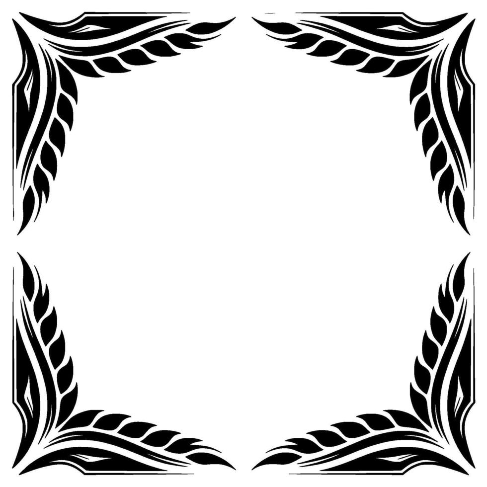 Elegant Floral Frame Illustration on Gradient Background vector