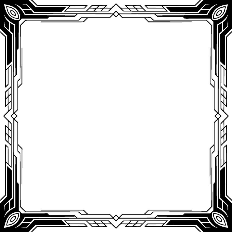 Art Deco Frame With Blank Space, Geometric, Elegant vector