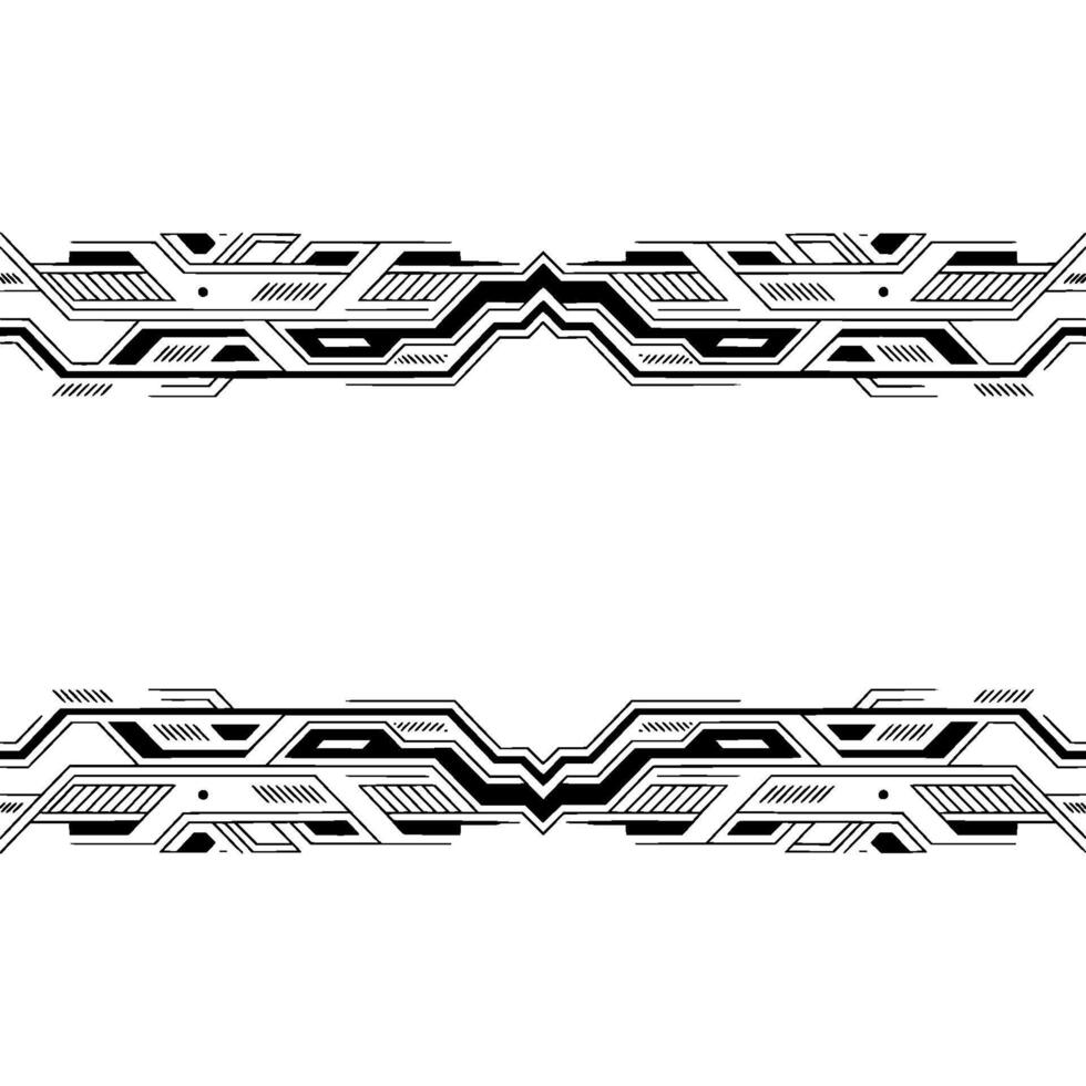 Futuristic Tech Border Element With Geometric vector