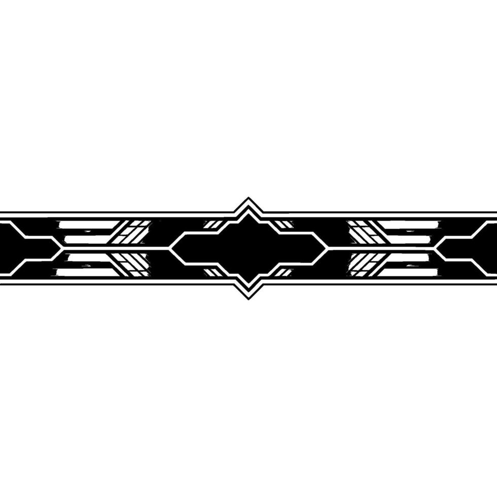 Futuristic Geometric Black and Silver Stripe on White vector