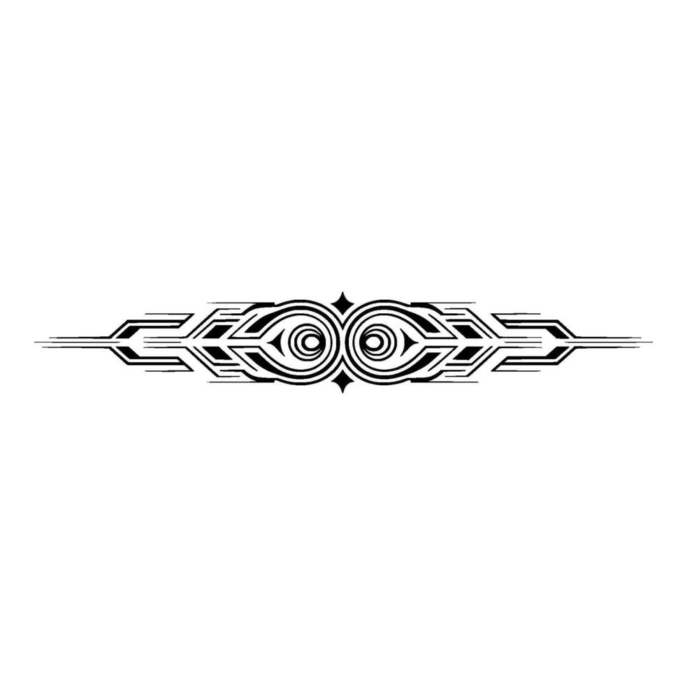 Art Deco Line Element Geometric Black Ornament on White vector