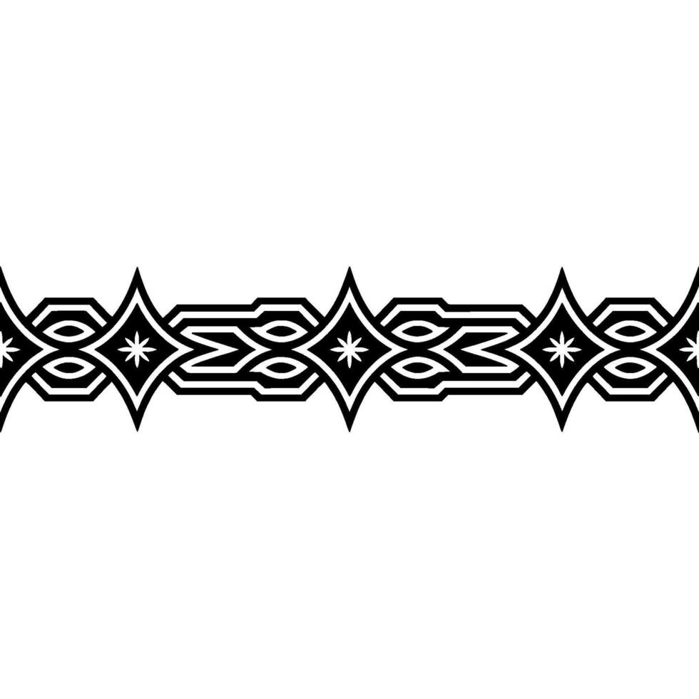Geometric Border Minimalist Black and White Ornament on Gradient Background vector