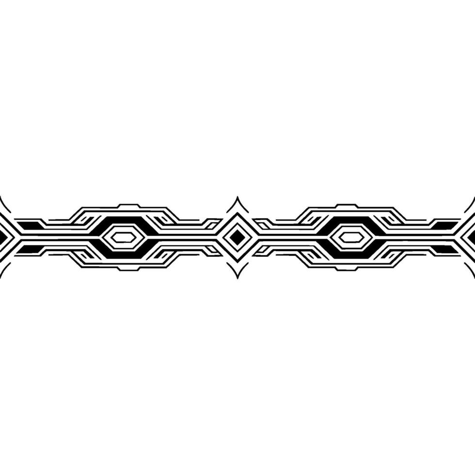 Geometric Line Art Border on White Background, Minimalist vector