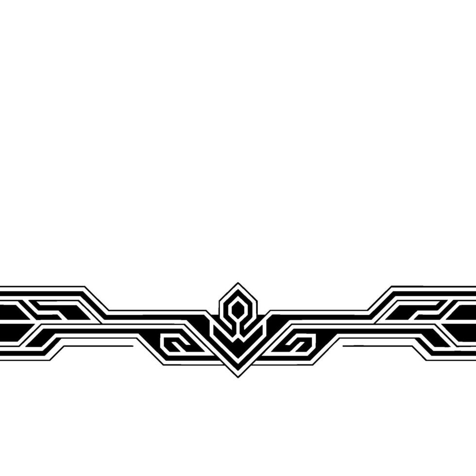 Geometric Border, Black and White , Illustration vector