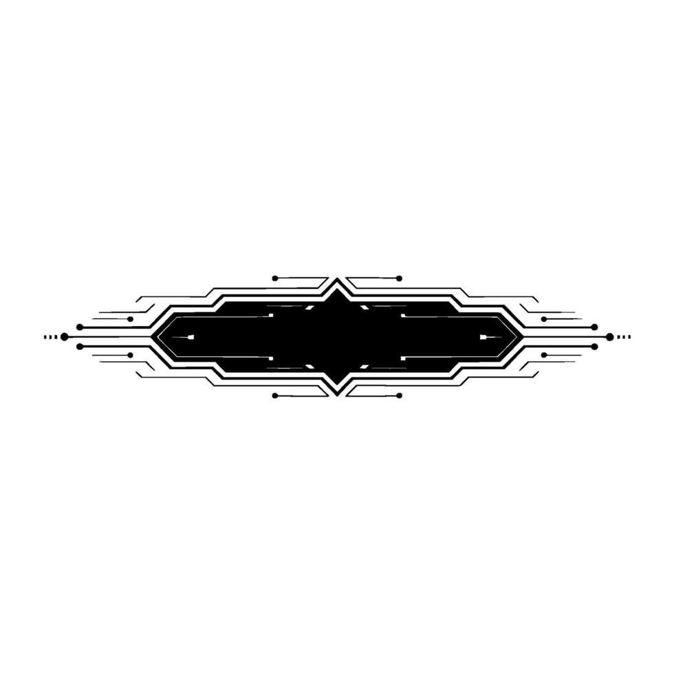 Futuristic Tech Banner in Black and White vector
