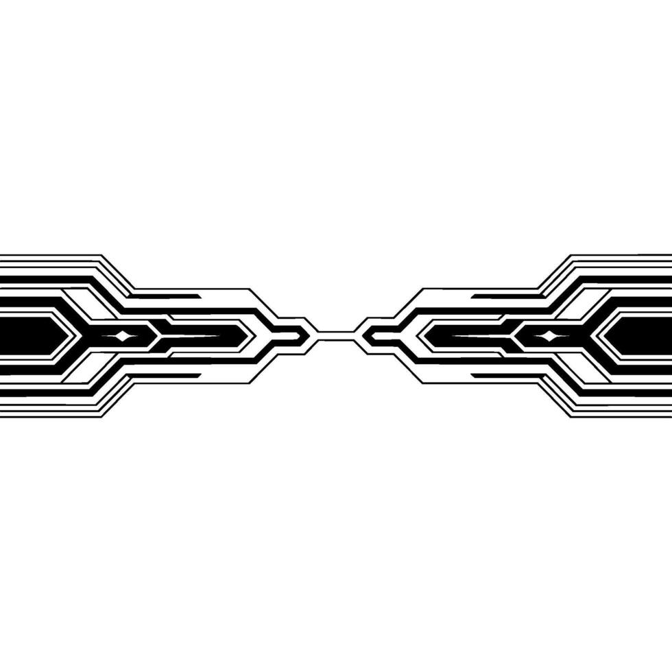 Modern Circuitry Background, Futuristic Tech in Black White vector