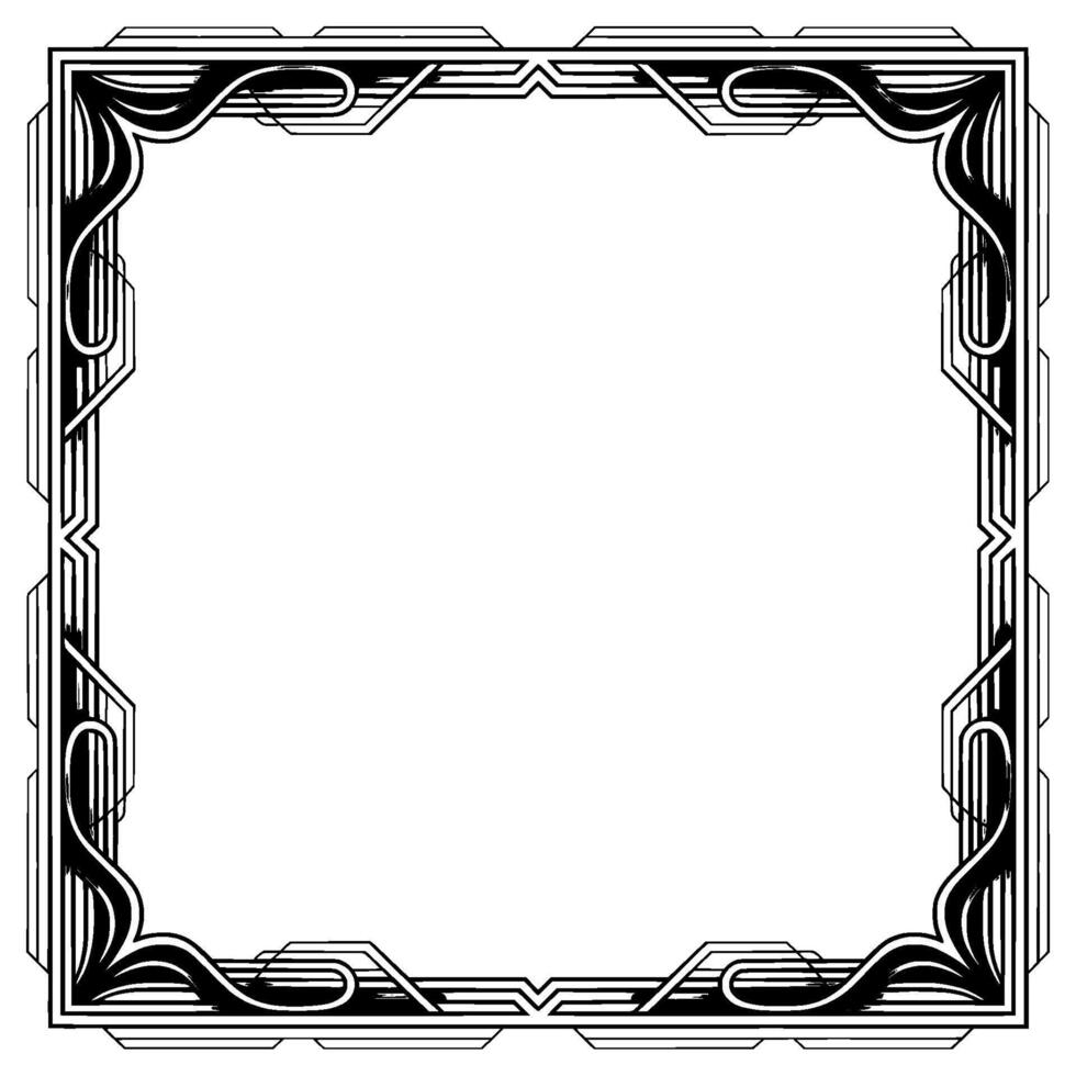 Art Deco Frame Elegant Vintage Border With Space for Text vector