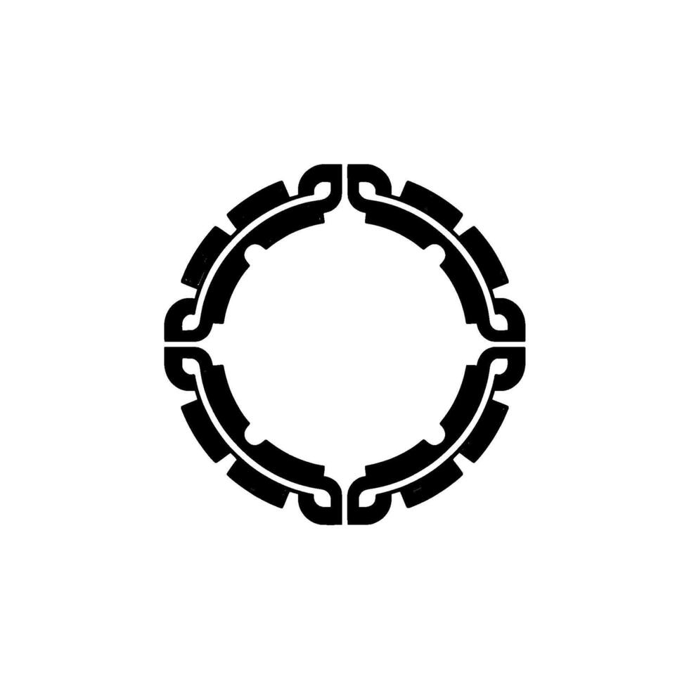 Geometric Ring Element on White Modern vector