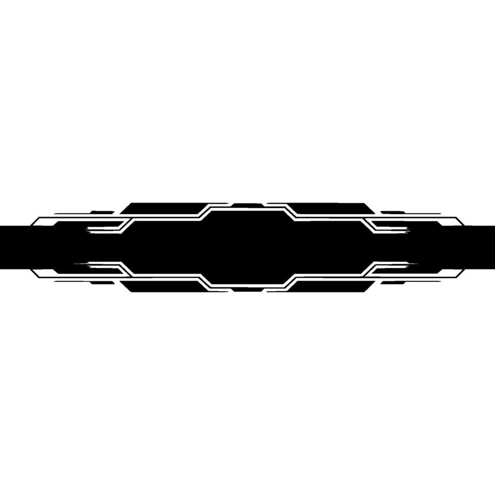 Futuristic Black and White Banner Abstract Tech Element vector