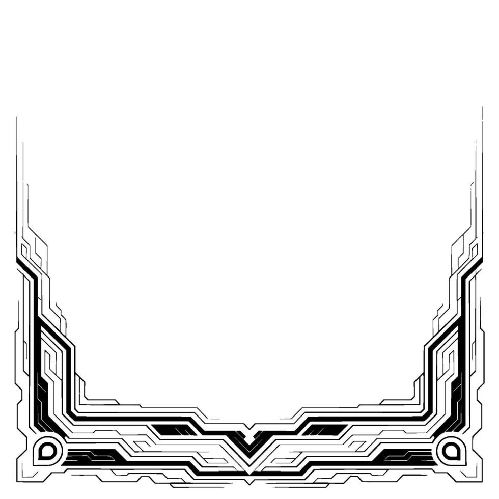 Futuristic Frame Techinspired Border for Presentation vector